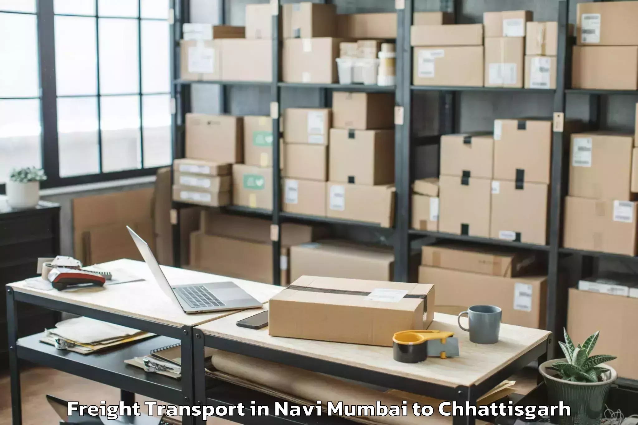 Professional Navi Mumbai to Dongargarh Freight Transport